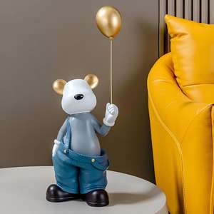 Figurine d'ours violent en résine artisanale européenne, plateau organisateur, décoration de la maison, décoration de la chambre, modèle pour le Nouvel An <span class=keywords><strong>chinois</strong></span>, cadeau de pendaison de crémaillère - Product Image 5