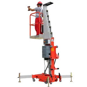 Small Aerial Mobile 1 Man Telescopic Lift/home Cleaning Elevator Aluminum Lift/Aerial Personal Lift-Leader