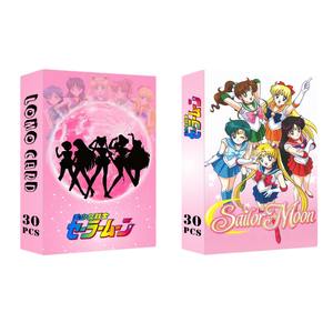 Tarjetas Lomo de Anime de Múltiples Estilos, Doble Cara, 30 Piezas, Colección de Personajes de Dibujos Animados como Sailor Moon y <span class=keywords><strong>Blue</strong></span> Lock, Regalo para Fans - Product Image 6