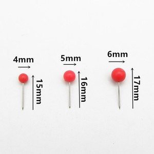 Clavijas de Metal con Cabeza Redonda de 4 mm, Clavijas con Cabeza de <span class=keywords><strong>Bola</strong></span> para Mapas, para el Hogar, la Oficina, Tableros de <span class=keywords><strong>Corcho</strong></span>, Viajes - Product Image 1