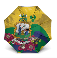Parapluie de voyage personnalisé à bas prix avec design du drapeau de Saint-Vincent-et-les-Grenadines, parapluie de soleil pliable automatique pour l'extérieur, parapluie