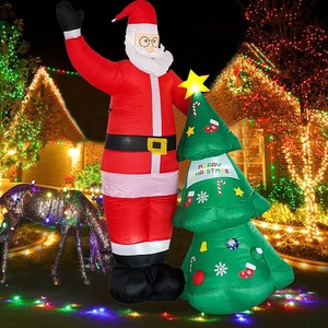 Noël Gonflable LED Éclairé Gingerbread Man Blow Up Xmas Party Intérieur Extérieur Cour Pelouse Jardin Décoration - Product Image 2