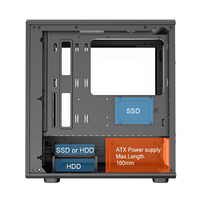 Boîtier PC Gamer AntarcChill de haute qualité, nouveau design, cabinet PC MATX, USB3.0, verre trempé, tours d'ordinateurs