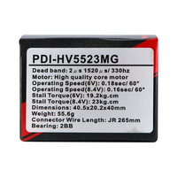 Servomoteur PDI-HV5523MG JX en plastique et métal, 23KG, 8.4V, 0.16 sec, 1:8, 1:10, pour voiture de course télécommandée, avion, pièces de rechange, jouet