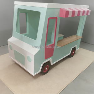 Camión <span class=keywords><strong>de</strong></span> Helados <span class=keywords><strong>de</strong></span> Juguete <span class=keywords><strong>de</strong></span> Madera para Niños, Equipo <span class=keywords><strong>de</strong></span> Juego Sensorial para Interiores, con Ruedas, para Cafeterías, Centros Comerciales y Alquiler para Fiestas - Product Image 3