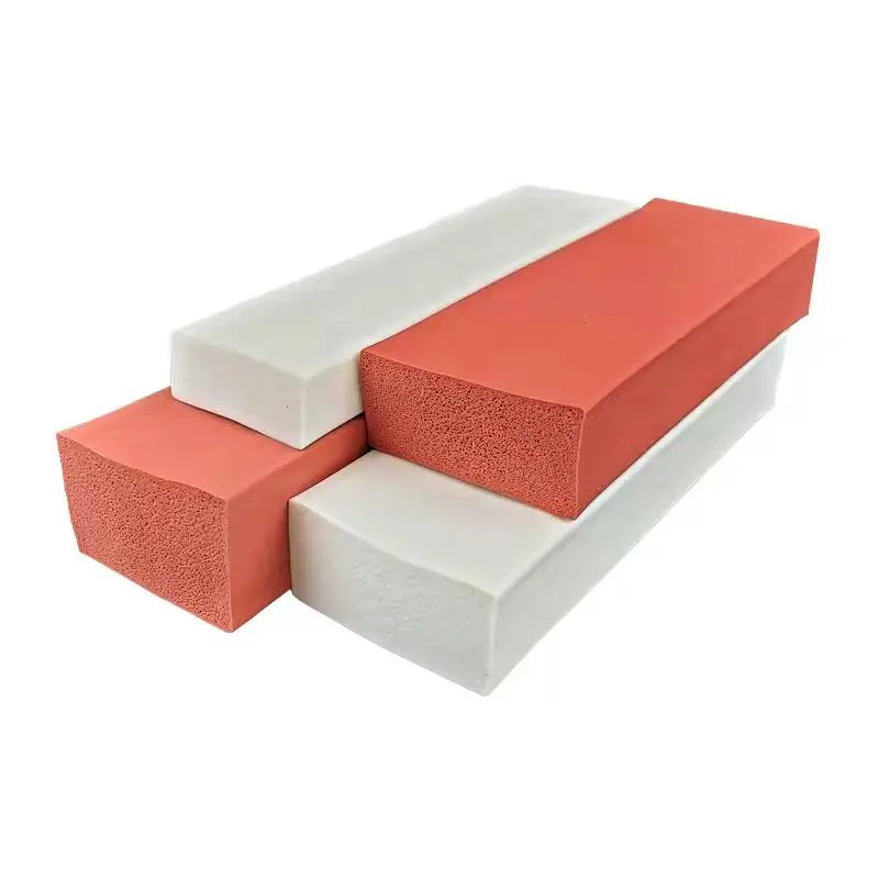 Tira de goma de esponja de silicona de extrusión, alta elasticidad, resistencia a altas y bajas temperaturas, 10x10, 10x5, 15x5mm