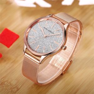 Montre pour femme Mini Focus MF0044L <span class=keywords><strong>Bracelet</strong></span> en acier inoxydable maillé Montres à quartz pour femmes Montre de luxe pour femmes Ciel étoilé - Product Image 4