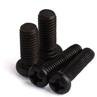 M3 M6 M8 M10 ASTM A325 A307 GR2 GR5 ASTM 193 B7 hitam oksida lintas lubang Hexagon tombol Torx kepala bulat baut DIN7985 ISO7380