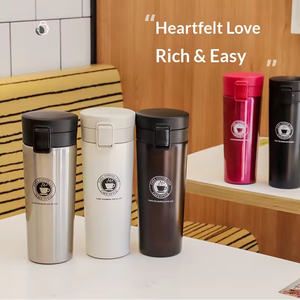 <b>Large</b> Caliber Flip Top Stainless Steel Vacuum Cup, Portable Outdoor Water Cup, Creative Gift Coffee <b>Mug</b> for Men Women - Product Image 3