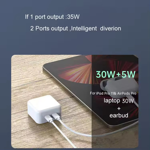 Cargador de Pared Rápido con Doble USB C PD de 35W, Adaptador de Corriente Portátil para iPhone, Samsung, Xiaomi, Huawei y Tablets - Product Image 3