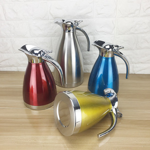 Meilleures ventes : Bouilloire isotherme <span class=keywords><strong>sous</strong></span> <span class=keywords><strong>vide</strong></span> en acier inoxydable double couche antiadhésive écologique de 2 L, style campagnard, pour usage domestique, compatible gaz - Product Image 1