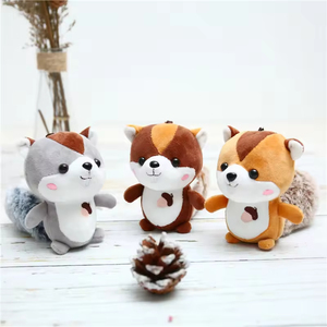 Llavero de Peluche de <span class=keywords><strong>Ardilla</strong></span> Personalizado al por Mayor, Juguetes de Peluche Suaves y Lindos para Fiestas de Cumpleaños, Llaves, Mochilas - Product Image 4