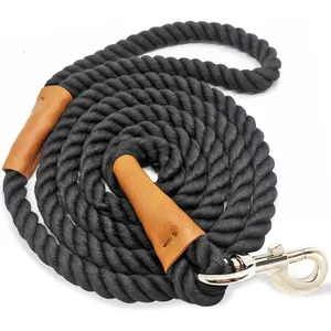 Custom Strong Heavy Duty Nylon Braided Eco Friendly Recycled Flexi Pet Dog Training Running Leash Rope
