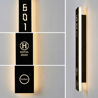 Placas de Puerta Metálicas Modernas Personalizadas EZD para Hoteles y Apartamentos, Letrero con Número de Habitación y Logotipo, Placa de Puerta Personalizada con Indicación de No Molestar