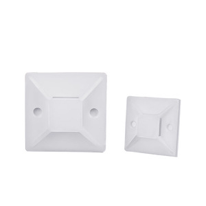 คลิปหนีบสายเคเบิลแบบมีกาวในตัว ขนาด 20x20 มม. สำหรับจัดการสายไฟ - Product Image 1