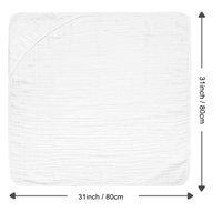 Handuk Bayi Katun Muslin Premium Ekstra Lembut dan Bernapas dengan Tudung untuk Bayi
