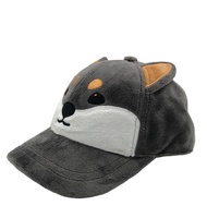 Gorro de Invierno para Niños 100% Poliéster con Diseño de Shiba Inu, Gorro de Felpa con Forma Divertida para Bebés
