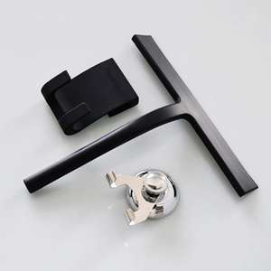 Escurridor de silicona negra de alta calidad para cuarto de ducha con gancho de silicona, limpiaparabrisas de vidrio para ventana y herramienta de limpieza de mesa - Product Image 2