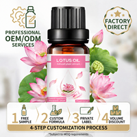 Huile Essentielle de Lotus 100% Pure et Naturelle Pressée à Froid 10ml Marque Blanche pour Méditation, Yoga, Diffuseur, Parfum et SPA