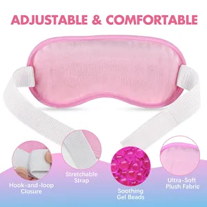 Lot de 2 masques oculaires rafraîchissants, masques oculaires en gel froid et chaud pour les yeux secs, les yeux gonflés - Product Image 5
