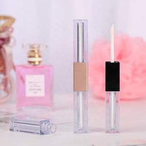 Custom Lip Gloss Tube square Lip Gloss Tubes Dual 5ml Lip Gloss Tubes with <b>Wands</b> Custom logo - Product Image 6