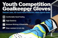 Gants de football professionnels SENX 4 mm extensibles antidérapants avec fermeture auto-agrippante en PU/Latex unisexes pour gardiens de but en extérieur