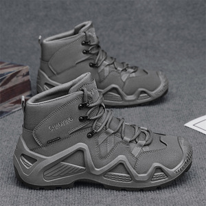 DF22 Men Mid Calf Tactical <b>Boots</b> Waterproof Outdoor <b>Hiking</b> Shoes All Seasons Black - Product Image 2