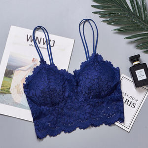 Bralette renda wanita berkualitas tinggi, lingerie seksi, setelan baju tidur, kontrol ringan, bra renda berpadding murah - Product Image 6