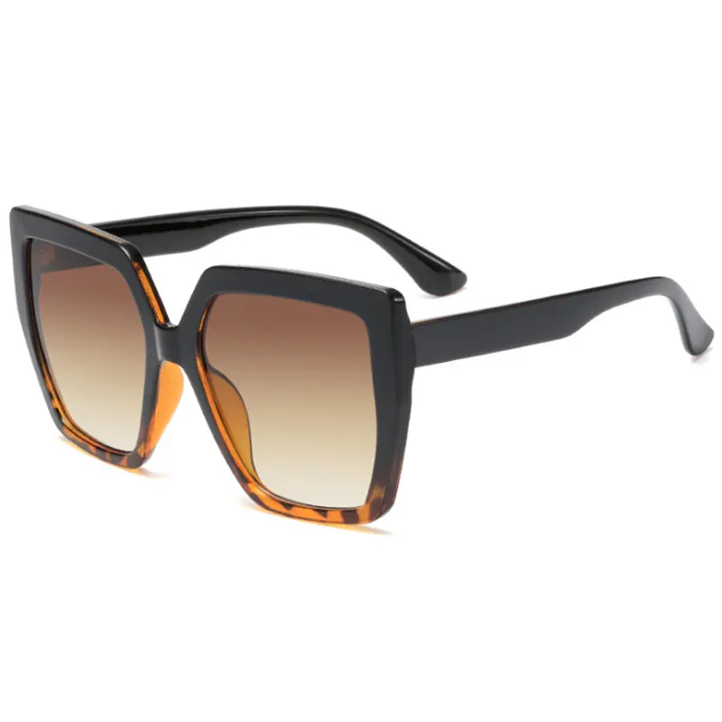 Новейшие Квадратные Солнцезащитные очки в большой оправе для женщин и мужчин, брендовые градиентные очки UV400, черные большие солнцезащитные очки