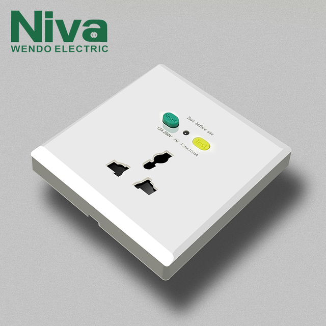 RCD Wall Sockets Universal 13A Residual Current Device Leakage Protection Safety 220v GFCI Tester Receptacle Outlet