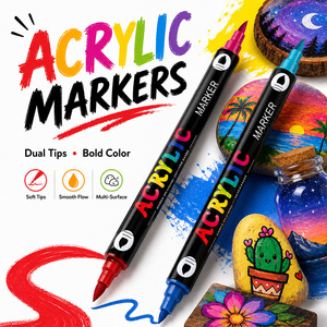Juego de 240 Marcadores de Pintura Acrílica Bicolor de Doble Punta, Superventas Transfronterizos, para Estudiantes de Arte, Pintura y Acuarela, Modelo Hecho en China - Product Image 2