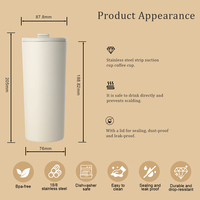 Taza de Café Aislada de 24 oz con Tapa Desmontable, Taza de Viaje de Acero Inoxidable de Doble Pared con Aislamiento al Vacío