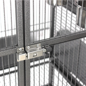 Jaula Grande para Loros con Área de Juego Superior a <span class=keywords><strong>Precio</strong></span> de Fábrica - Jaula Metálica Resistente para Pájaros con Ruedas y Comederos - Product Image 4