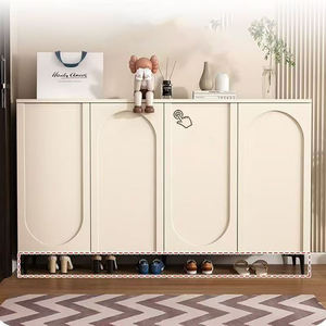 Mueble Zapatero Moderno Blanco Minimalista de Madera <span class=keywords><strong>para</strong></span> Entrada con Múltiples Puertas, Pedido al por Mayor <span class=keywords><strong>para</strong></span> Muebles de Hogar - Product Image 1