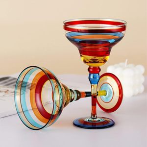 Verre à Margarita et <span class=keywords><strong>Martini</strong></span> Peint à la Main, Unique et Coloré, Verre à Margarita Mignon et Original, Verres à Cocktail, Verre à Champagne, Verre à Vin Rouge - Product Image 4