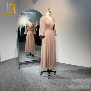<span class=keywords><strong>Abiti</strong></span> da Sera <span class=keywords><strong>per</strong></span> Signore con Scollo a V Profondo e Pieghe, Vestito da Cerimonia <span class=keywords><strong>per</strong></span> Matrimonio e <span class=keywords><strong>Laurea</strong></span> - Product Image 2