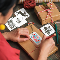 Pochoirs de peinture à motifs de Noël DIY pour scrapbooking, dessin, décoration murale et de sol
