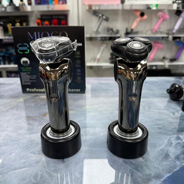 MIOCO M9002 Electric Rotary Shaver Triple Blade IPX6 Waterproof Washable USB/Type-C Charging Beard Shaving Magnetic Head Design