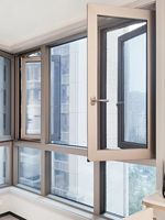 Ventana Abatible de Aluminio con Rotura de Puente Térmico Certificada por NFRC, Vidrio Bajo Emisivo que Ofrece Eficiencia Energética y Resistencia al Viento y al Agua