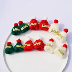 Amosfun 10 Chiếc Mũ Đan Giáng Sinh Mũ Ông Già Noel Nhỏ Đồ Trang Trí Cây Giáng Sinh Tự Làm Thủ Công Màu Đỏ