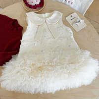 Robe de Soirée Blanche Tendance pour Filles de 2 à 10 Ans, Style Princesse, avec Nœud Décoratif – Collection Été de la Marque Boutique Halter Kids
