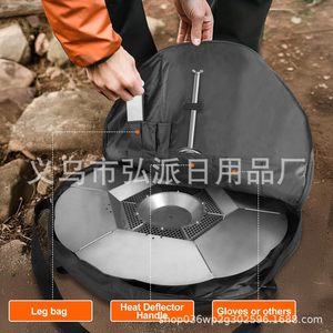 Campfire Basin Storage Bag Round Black 66x66 <b>Portable</b> <b>Fire</b> <b>Pit</b> Tote For Outdoor Use - Product Image 3