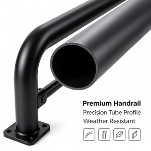 Tubo de Pasamanos de Acero Inoxidable Negro Moderno View Mate, Directo de Fábrica, para Sistema de Barandillas y Pasamanos - Product Image 5