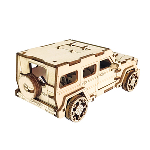Modèle de voiture à tirer en arrière en bois découpé au laser 3D, prix d'usine, <span class=keywords><strong>jeu</strong></span> éducatif de puzzle en bois DIY pour les enfants de 5 à 7 ans, constructeur - Product Image 5