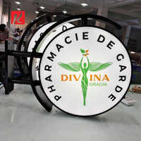 Boîte à lumière LED personnalisée en acrylique Panneaux extérieurs éclairés Boîte à lumière double face pour publicité extérieure Panneaux d'entreprise