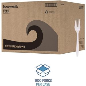 Fourchettes en polypropylène blanc robustes pour usage intensif, 1000 pièces/emballage, 1 carton - Product Image 4