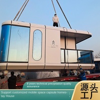 Maison mobile en panneaux aluminium-plastique EPS pour sites touristiques extérieurs, B&B, maison portable pour voyages d'affaires, chambre panoramique étoilée pour le camping