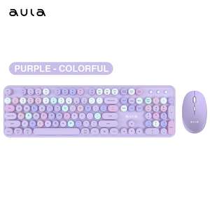 Nouveau Kit <span class=keywords><strong>Clavier</strong></span> et <span class=keywords><strong>Souris</strong></span> Mécanique <span class=keywords><strong>Rétro</strong></span> AULA AC306 104 Touches <span class=keywords><strong>Sans</strong></span> <span class=keywords><strong>Fil</strong></span> <span class=keywords><strong>Rétro</strong></span><span class=keywords><strong>éclairé</strong></span> RVB pour Dropshipping - Product Image 1