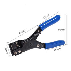 Pince à sertir industrielle en acier pour colliers de serrage métriques avec poignée dentée, outil de sertissage, d'enroulement et de coupe pour fermetures éclair - Product Image 2