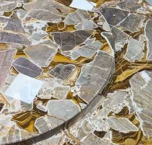 Dalle de marbre doré Versailles hautement résistante à l'abrasion, veine dorée de luxe, pierre naturelle pour la décoration intérieure - Product Image 6